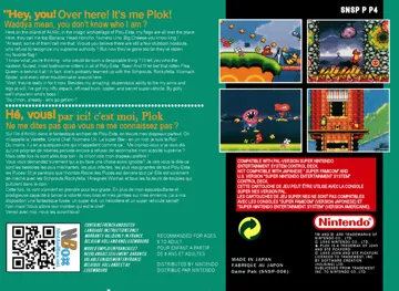 Plok (Europe) box cover back